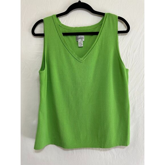 Chico's Women's Sleeveless Sweater Vest Deep V-Neck Size 3 (L) - Picture 1 of 3